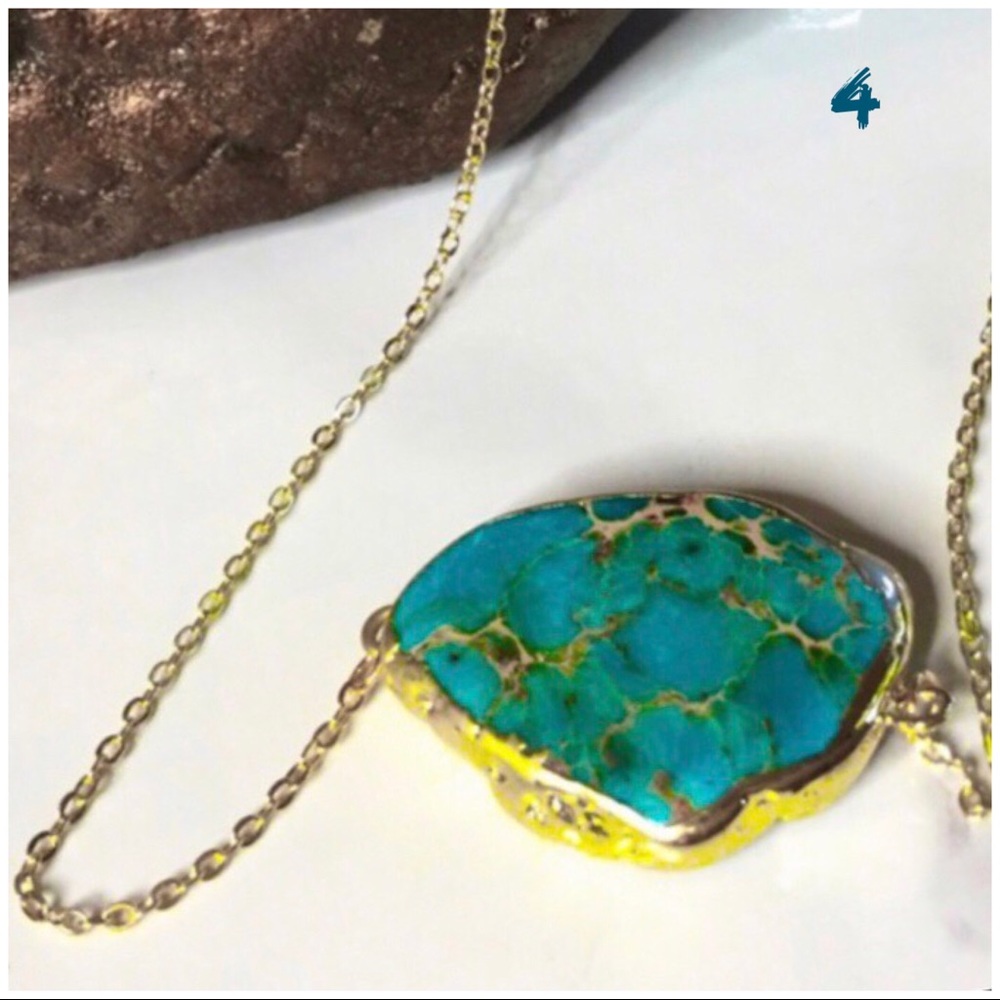 RESTOCKED! Jasper stone/18KG pendant - Picture 3 of 7